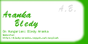 aranka bledy business card